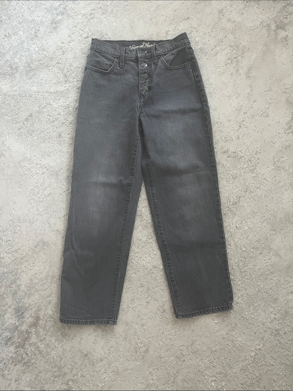 Universal Thread Vintage Black Denim Baggy Straight Leg Jeans